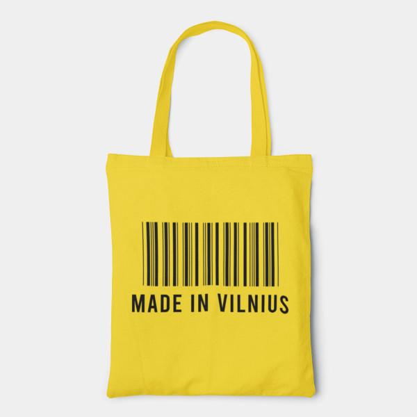 Spalvotas medžiaginis maišelis "Made in Vilnius" Spalvotas medžiaginis maišelis "Made in Vilnius"