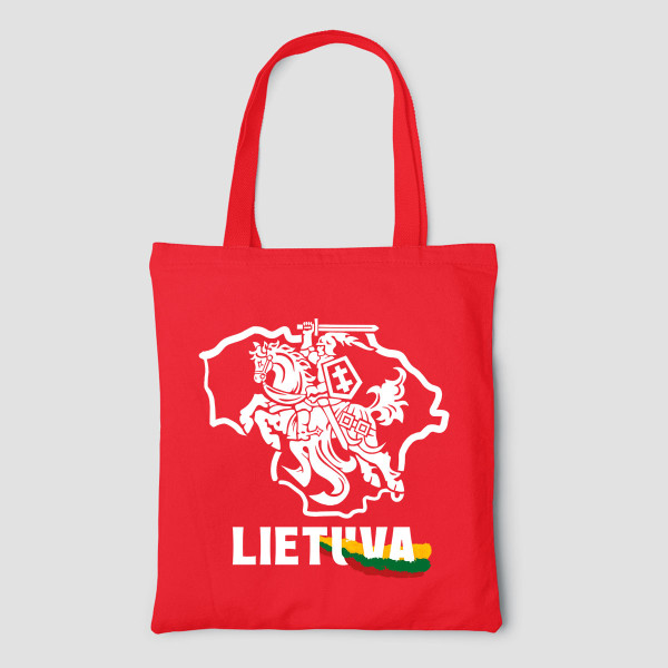 Spalvotas medžiaginis maišelis "Vytis - Lietuva"