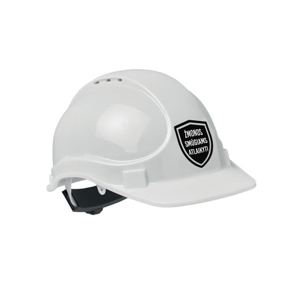 Statybinis šalmas "Žmonos smūgiams atlaikyti"