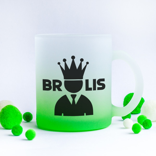 Stiklinis matinis puodelis "Brolis" Stiklinis matinis puodelis "Brolis"