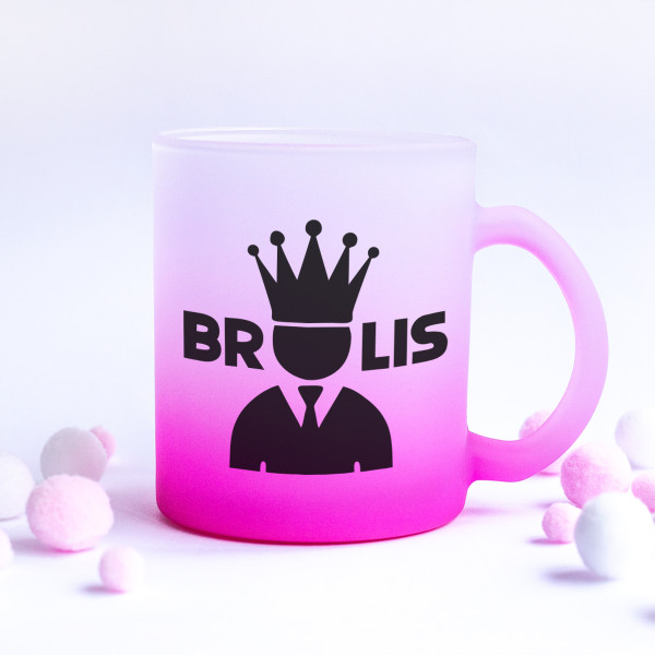 Stiklinis matinis puodelis "Brolis" Stiklinis matinis puodelis "Brolis"