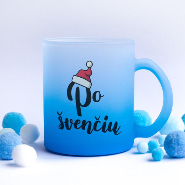 Stiklinis matinis puodelis "Po švenčių"