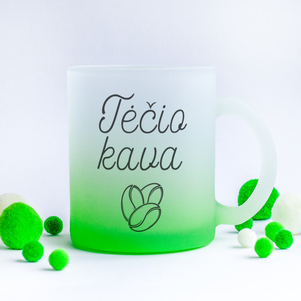 Stiklinis matinis puodelis "Tėčio kava" Stiklinis matinis puodelis "Tėčio kava"