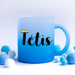 Stiklinis matinis puodelis "Tėtis"