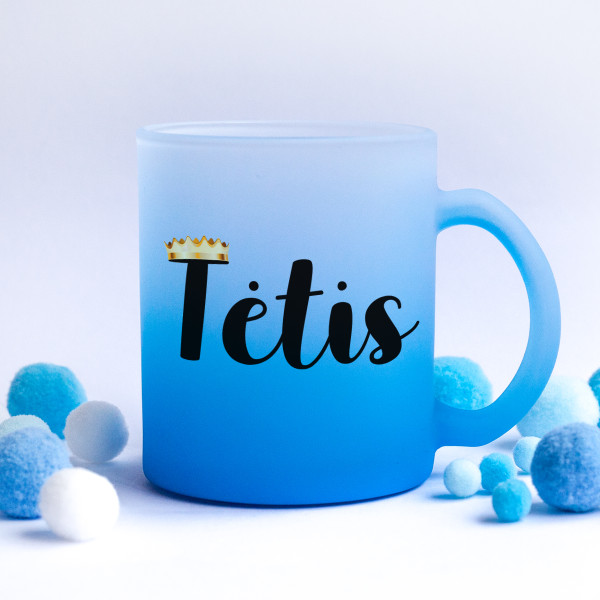 Stiklinis matinis puodelis "Tėtis" Stiklinis matinis puodelis "Tėtis"