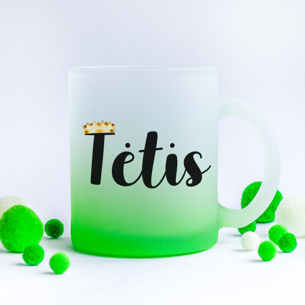 Stiklinis matinis puodelis "Tėtis" Stiklinis matinis puodelis "Tėtis"