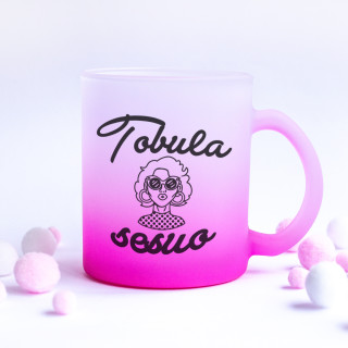 Stiklinis matinis puodelis "Tobula sesuo"