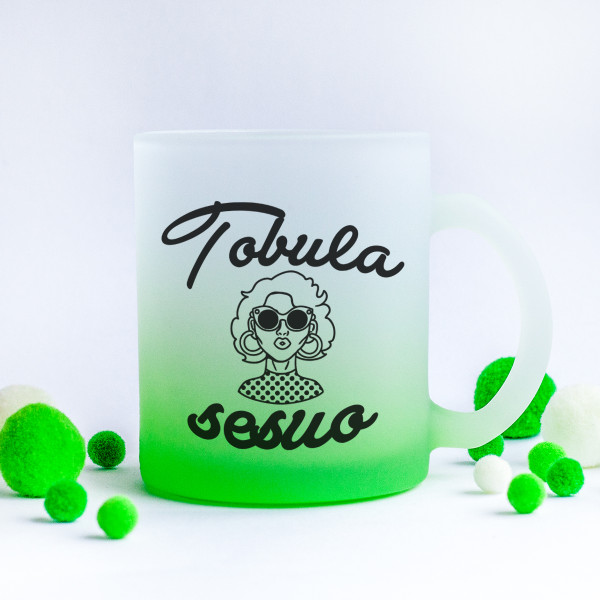 Stiklinis matinis puodelis "Tobula sesuo" Stiklinis matinis puodelis "Tobula sesuo"
