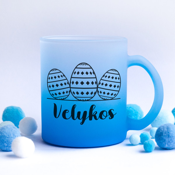 Stiklinis matinis puodelis "Velykos" Stiklinis matinis puodelis "Velykos"