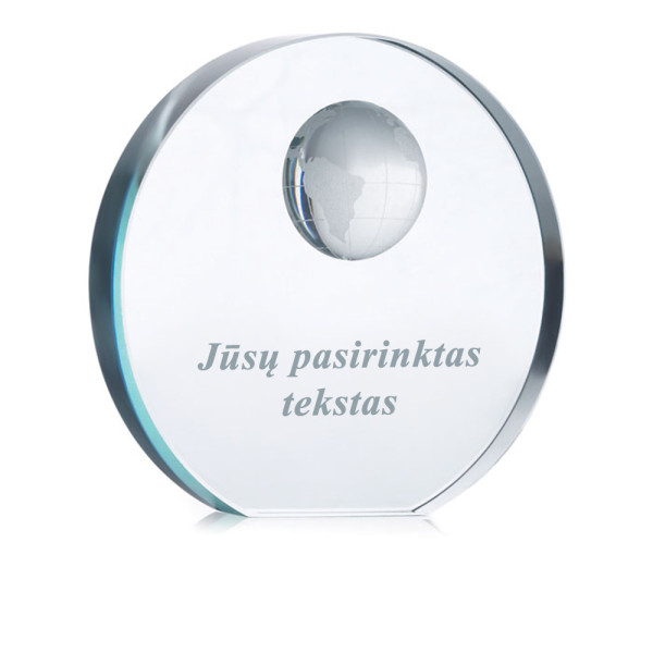 Stiklinis trofėjus su iškilusiu gaubliu "Mondal" (su galimybe išgraviruoti už papildomą kainą) Stiklinis trofėjus su iškilusiu gaubliu "Mondal" (su galimybe išgraviruoti už papildomą kainą)