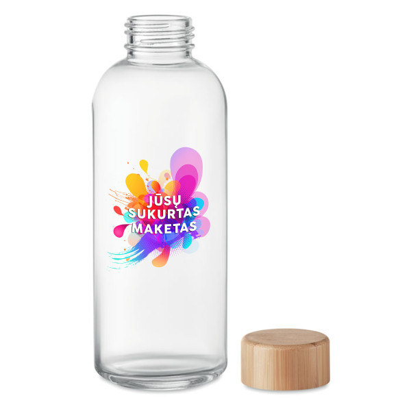 Stiklinis vandens butelis "FRIS" su Jūsų sukurtu dizainu (650ml) Stiklinis vandens butelis "FRIS" su Jūsų sukurtu dizainu (650ml)
