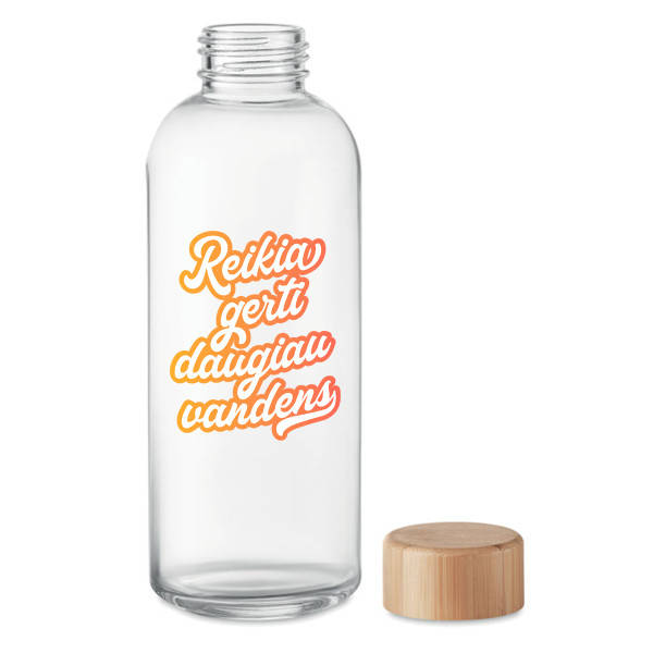 Stiklinis vandens butelis "Reikia gerti daugiau vandens" (650ml)