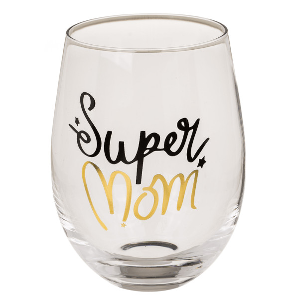 Stiklinių taurių komplektas "Super Mom & Cool Daddy" Stiklinių taurių komplektas "Super Mom & Cool Daddy"