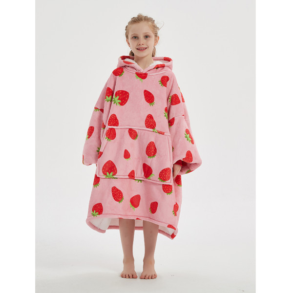 Vaikiškas BARAMOOR džemperis - pledas "Strawberry"
