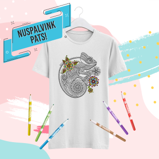 Marškinėliai "Nuspalvink pats! Chameleonas"
