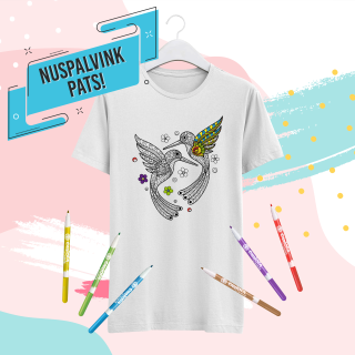Marškinėliai "Nuspalvink pats! Paukščiai"