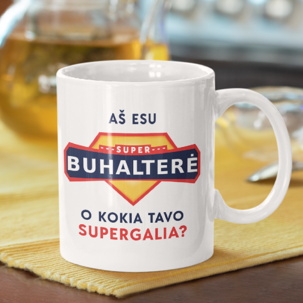 Puodelis "Mano supergalia" su Jūsų pasirinkta profesija Puodelis "Mano supergalia" su Jūsų pasirinkta profesija