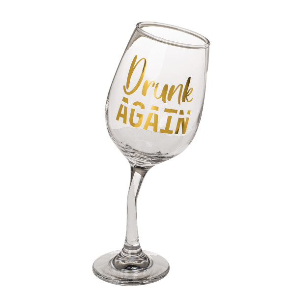 Svyruojanti vyno taurė "Drunk again" (420ml) Svyruojanti vyno taurė "Drunk again" (420ml)