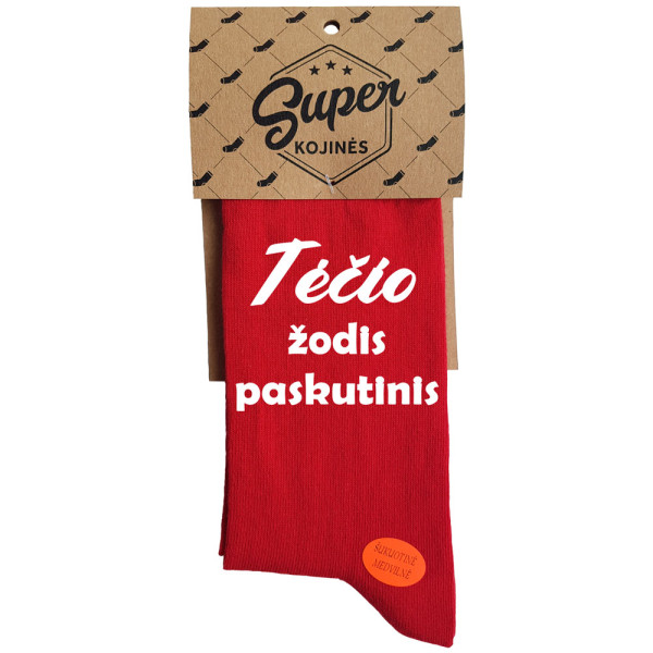 Kojinės "Tėčio žodis paskutinis" Kojinės "Tėčio žodis paskutinis"
