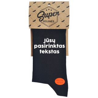 Kojinės su Jūsų pasirinktu tekstu
