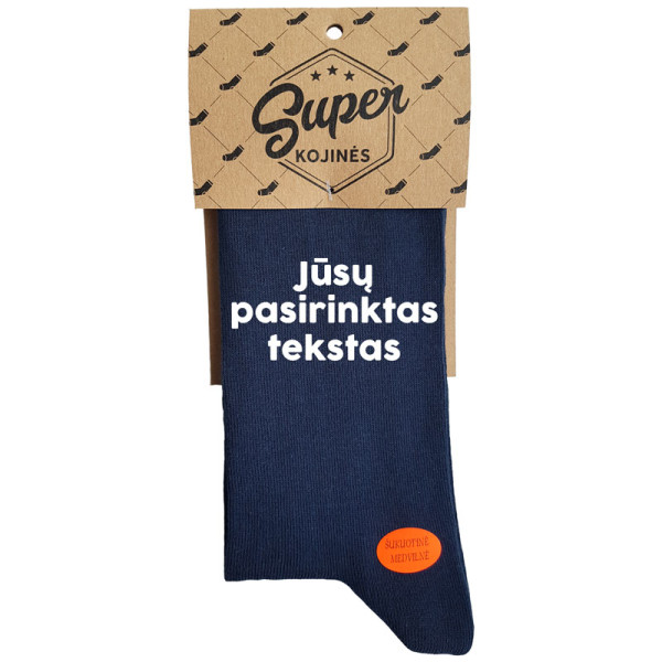 Kojinės su Jūsų pasirinktu tekstu Kojinės su Jūsų pasirinktu tekstu