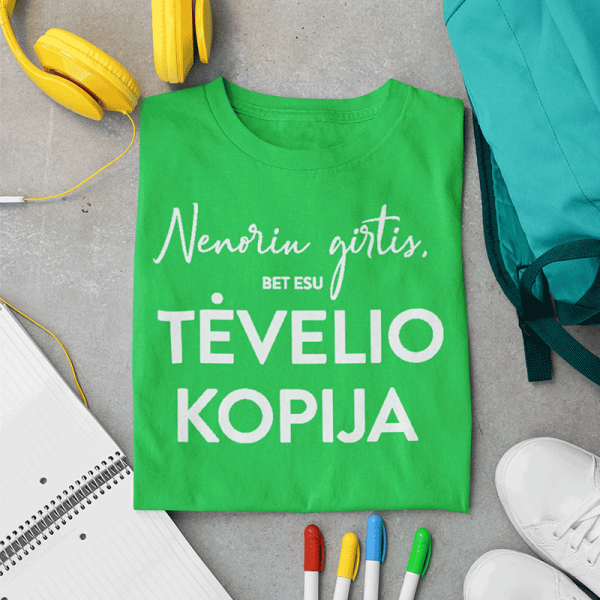 Vaikiški marškinėliai "Tėvelio kopija"