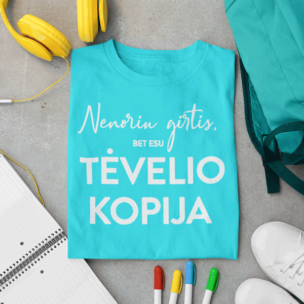 Vaikiški marškinėliai "Tėvelio kopija"