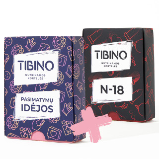 TIBINO nutrinamų kortelių komplektas "N-18" ir "Pasimatymų idėjos"