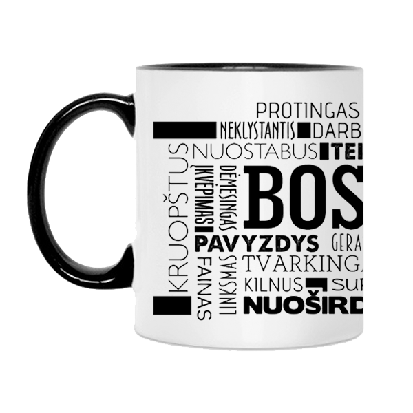 Puodelis "Tikras bosas" Puodelis "Tikras bosas"