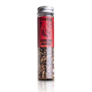 Traškūs, itin aštrūs skrudinti svirpliai "Carolina reaper"