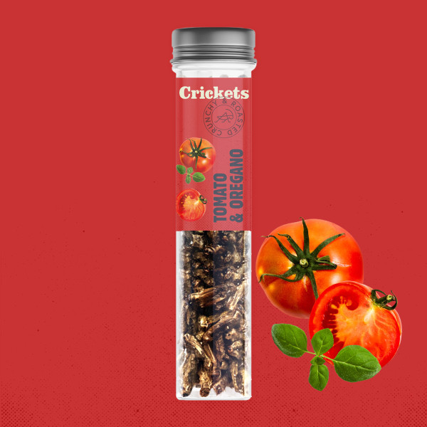 Traškūs skrudinti svirpliai "Tomato and Oregano" Traškūs skrudinti svirpliai "Tomato and Oregano"