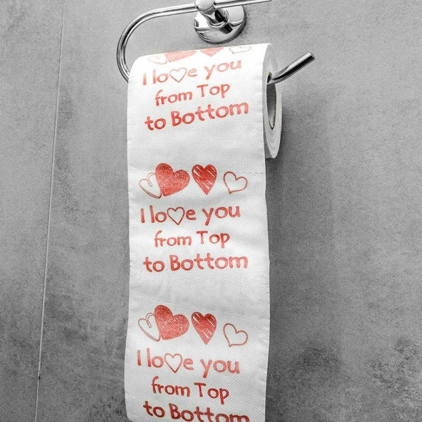 Tualetinis popierius "I LOVE YOU" Tualetinis popierius "I LOVE YOU"