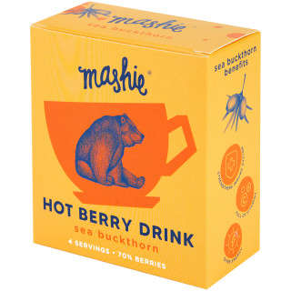 Uogų tyrės arbata "MASHIE" su šaltalankių uogomis, (4vnt x 40ml)