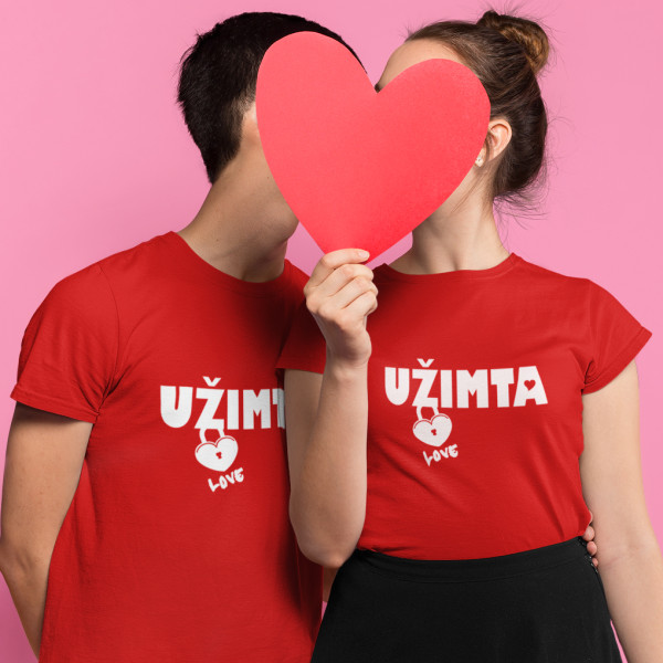 Moteriški marškinėliai "Užimta" Moteriški marškinėliai "Užimta"
