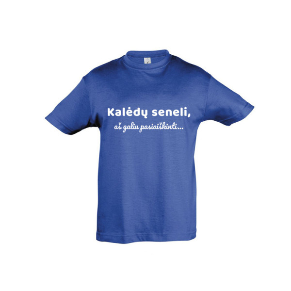 Vaikiški marškinėliai "Kalėdų seneli, aš galiu pasiaiškinti"