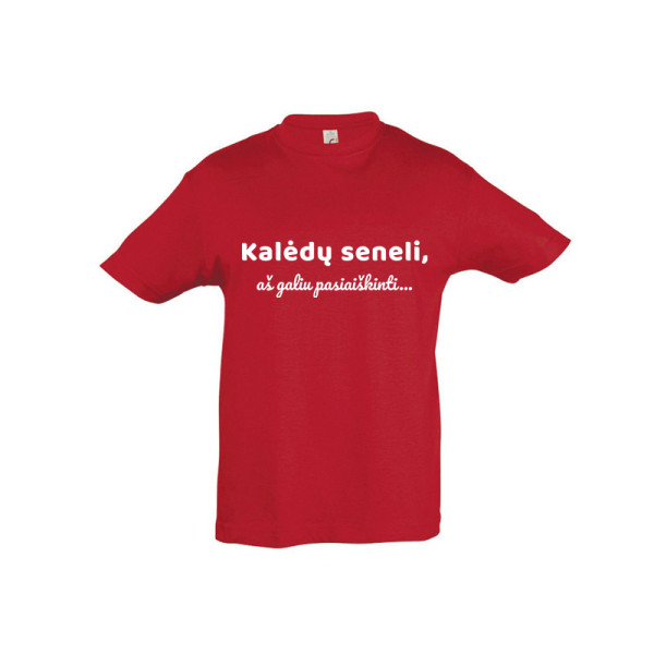 Vaikiški marškinėliai "Kalėdų seneli, aš galiu pasiaiškinti"