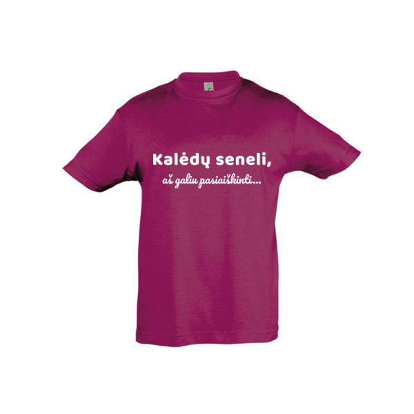 Vaikiški marškinėliai "Kalėdų seneli, aš galiu pasiaiškinti"