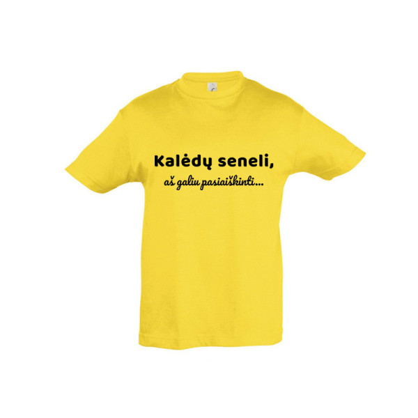 Vaikiški marškinėliai "Kalėdų seneli, aš galiu pasiaiškinti"