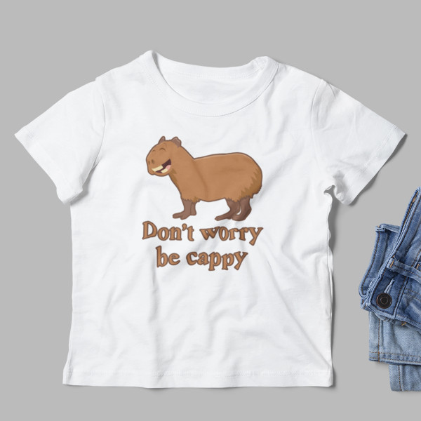 Vaikiški marškinėliai "Don't worry be cappy"