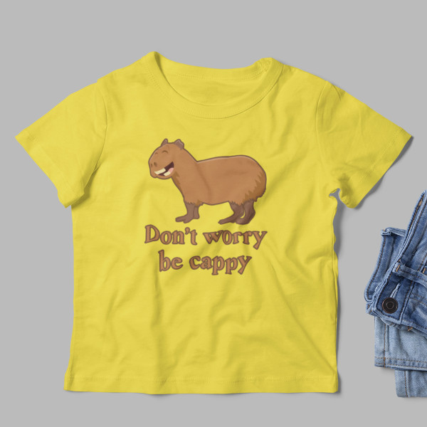 Vaikiški marškinėliai "Don't worry be cappy"