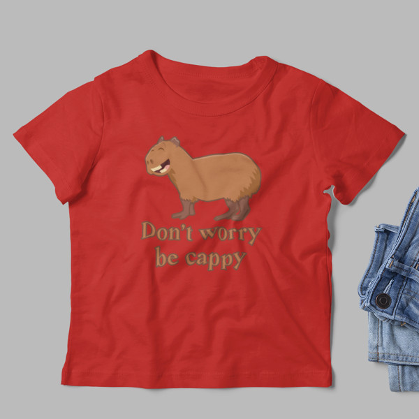 Vaikiški marškinėliai "Don't worry be cappy"