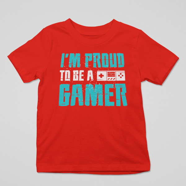 Vaikiški marškinėliai "I'm proud to be a gamer" Vaikiški marškinėliai "I'm proud to be a gamer"