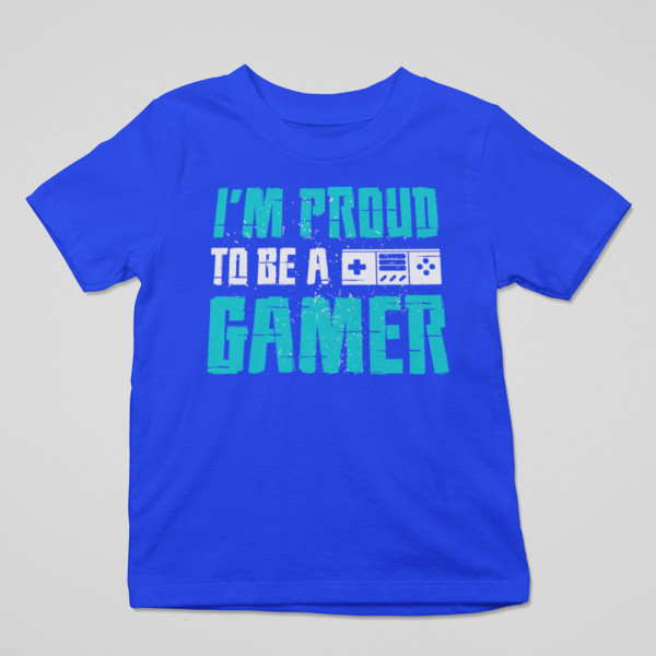 Vaikiški marškinėliai "I'm proud to be a gamer" Vaikiški marškinėliai "I'm proud to be a gamer"
