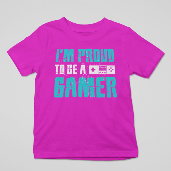 Vaikiški marškinėliai "I'm proud to be a gamer" Vaikiški marškinėliai "I'm proud to be a gamer"
