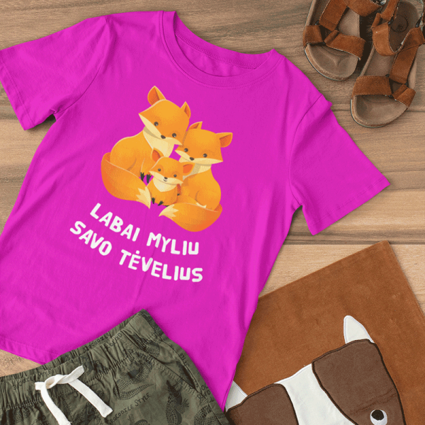 Vaikiški marškinėliai "Myliu savo tėvelius"