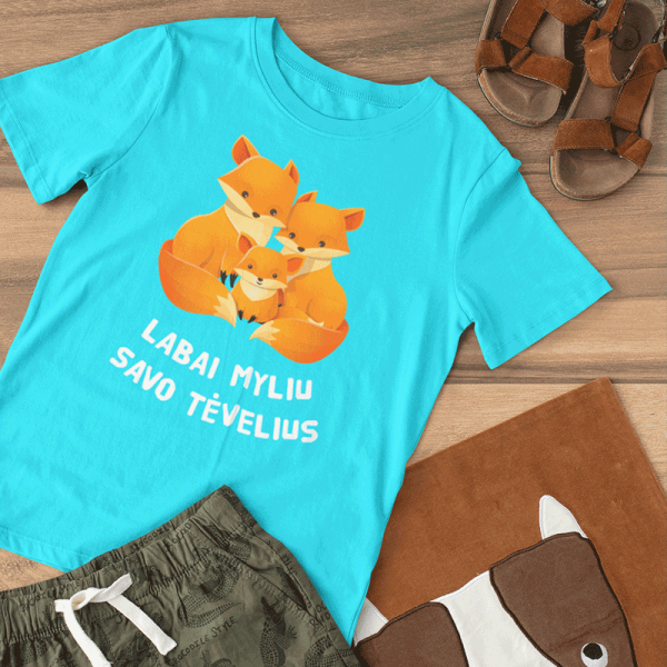Vaikiški marškinėliai "Myliu savo tėvelius"