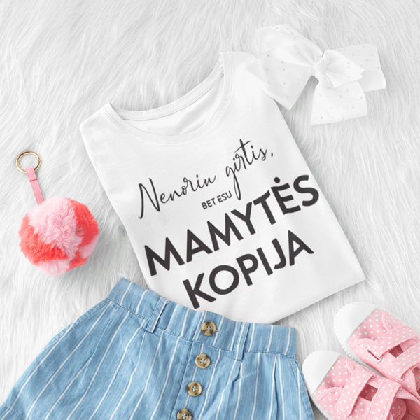 Vaikiški marškinėliai "Mamytės kopija"