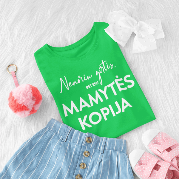 Vaikiški marškinėliai "Mamytės kopija"