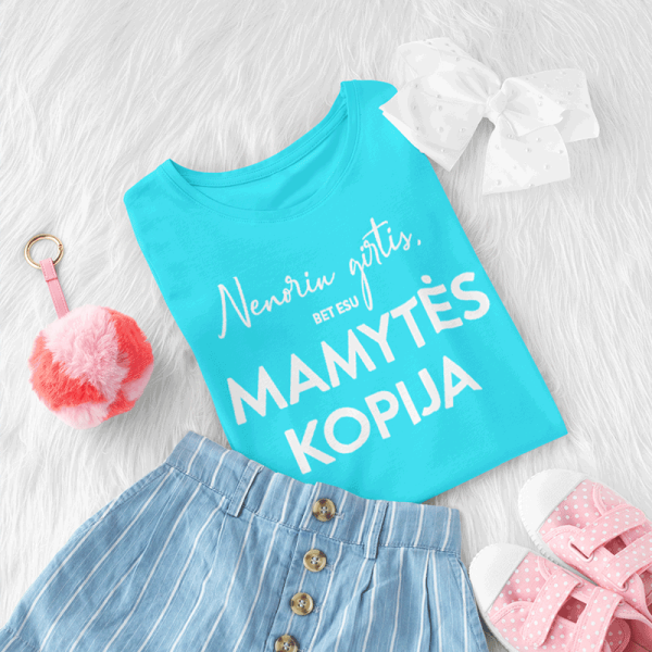 Vaikiški marškinėliai "Mamytės kopija"