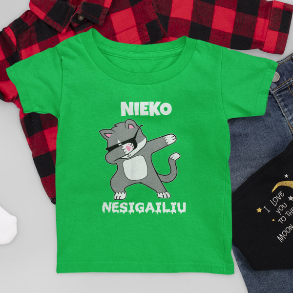 Vaikiški marškinėliai "Nieko nesigaliu"
